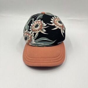 Patagonia Black and Peach Floral Hat